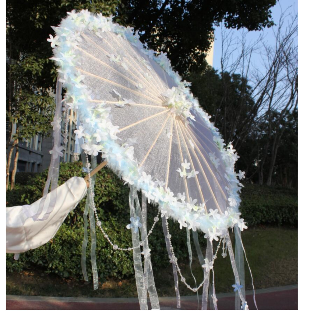 Smart Garden Umbrella - 한푸 꽃 방수 해변 레이스 자동차