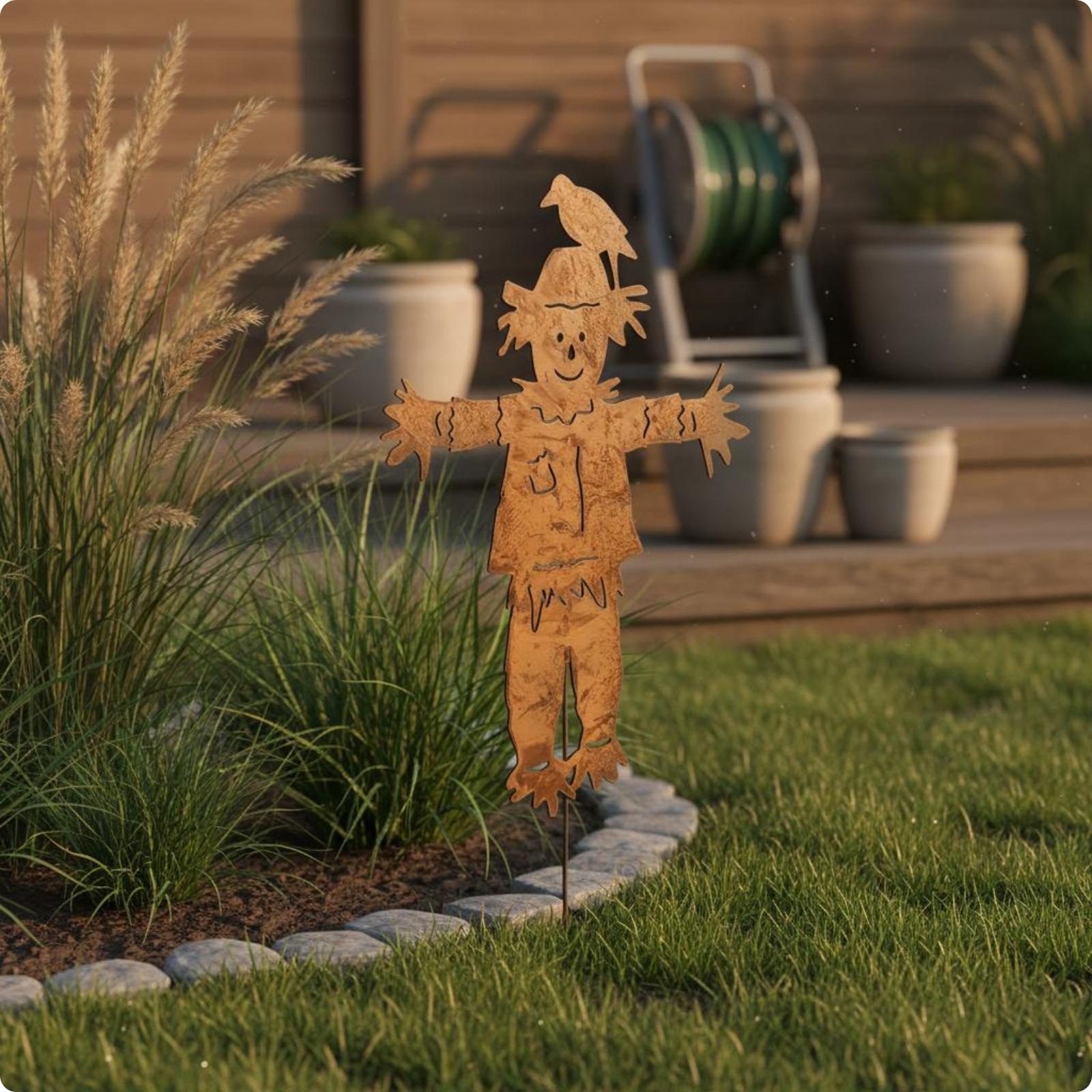 Smart Garden In Home - 잔디밭 장식용 조각상 빈티지 녹슨 마감