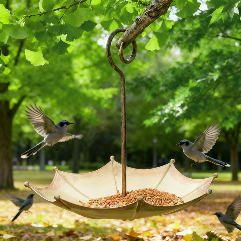 레트로 미니 우산 모양의 새 모이통 야외 장식 펜던트  - Smart Garden Umbrella 리뷰 및 가격
