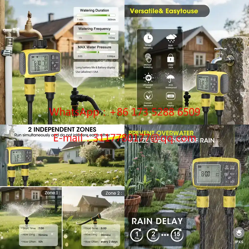 WAP01 대형 화면 디스플레이 정원 관개 타이머 2구 - Gardena Smart Irrigation Control 리뷰 및 가격