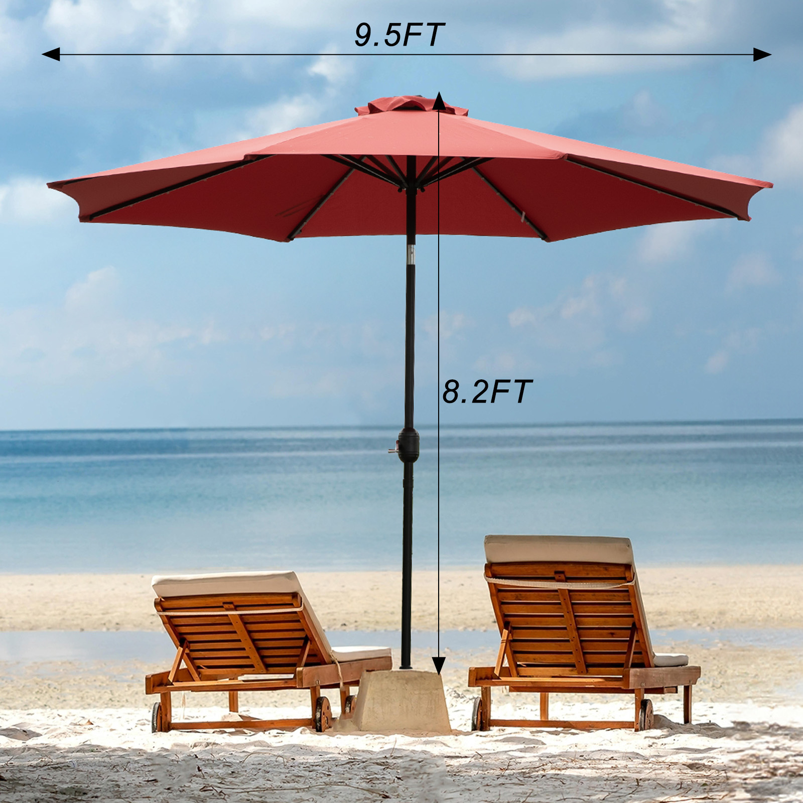 JHK 10피트 태양광 파티오 우산 (32개 LED 조 - Smart Garden Umbrella 리뷰 및 가격