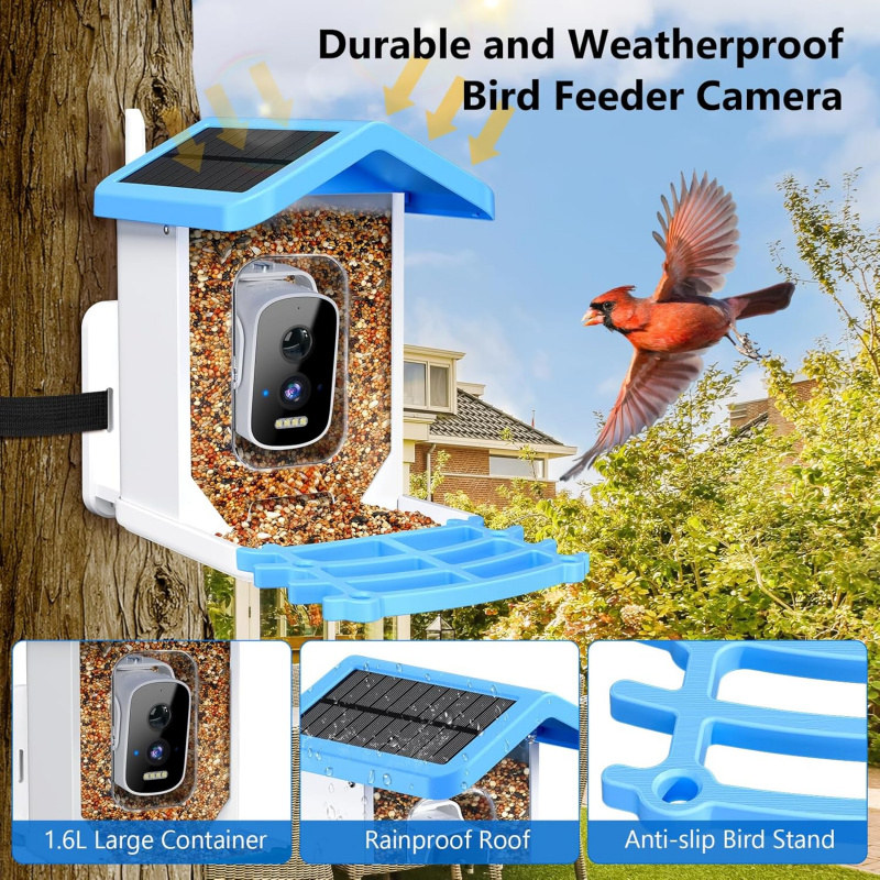 카메라가 장착된 WiFi 스마트 새 먹이통, AI 조류 - Smart Garden Ai 리뷰 및 가격
