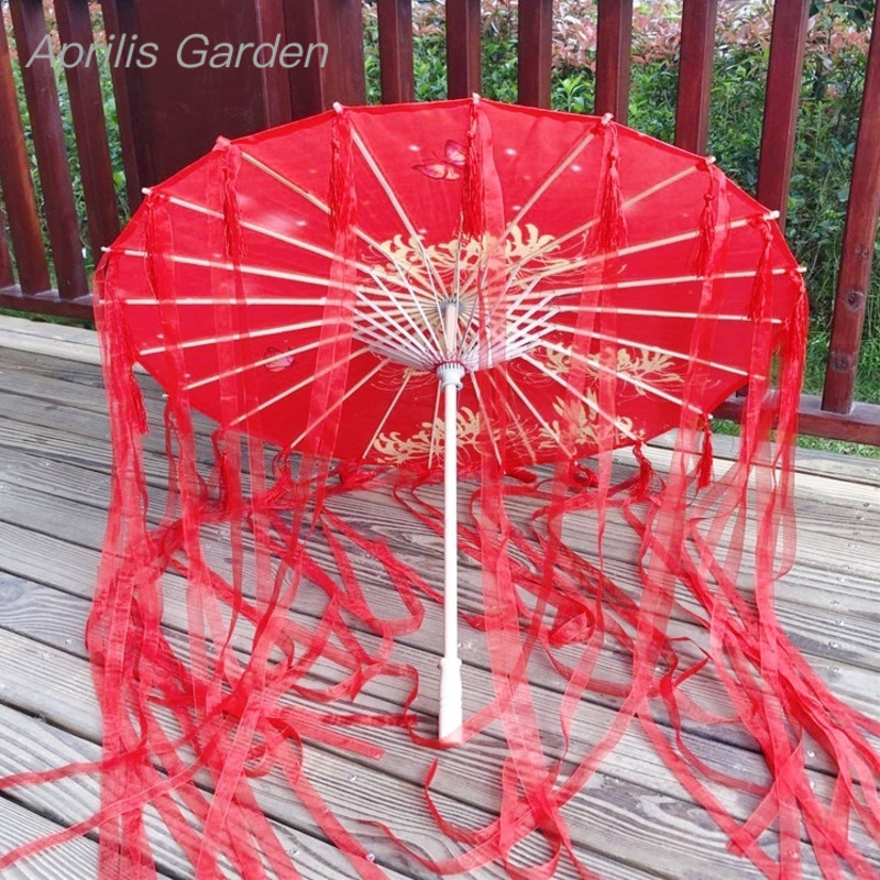 82cm 붉은 꽃 고대 오일 종이 우산 방수 중국어 결 - Smart Garden Umbrella 리뷰 및 가격