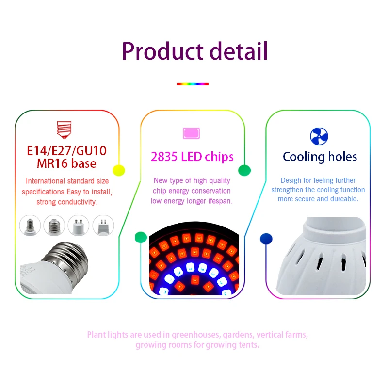 LED 성장 빛 E14 E27 MR16 GU10 AC  - Smart Garden Umbrella 리뷰 및 가격
