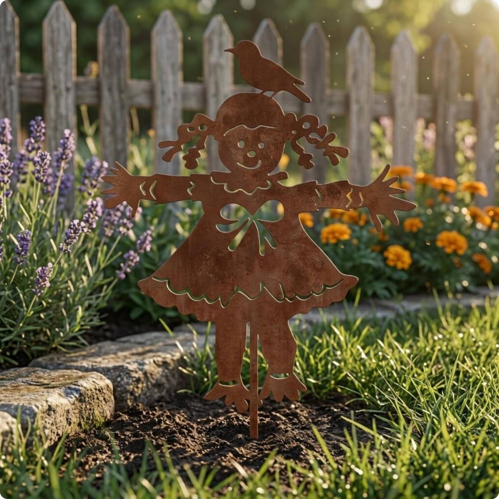 잔디밭 장식용 조각상 빈티지 녹슨 마감 철제 허수아비  - Smart Garden In Home 리뷰 및 가격